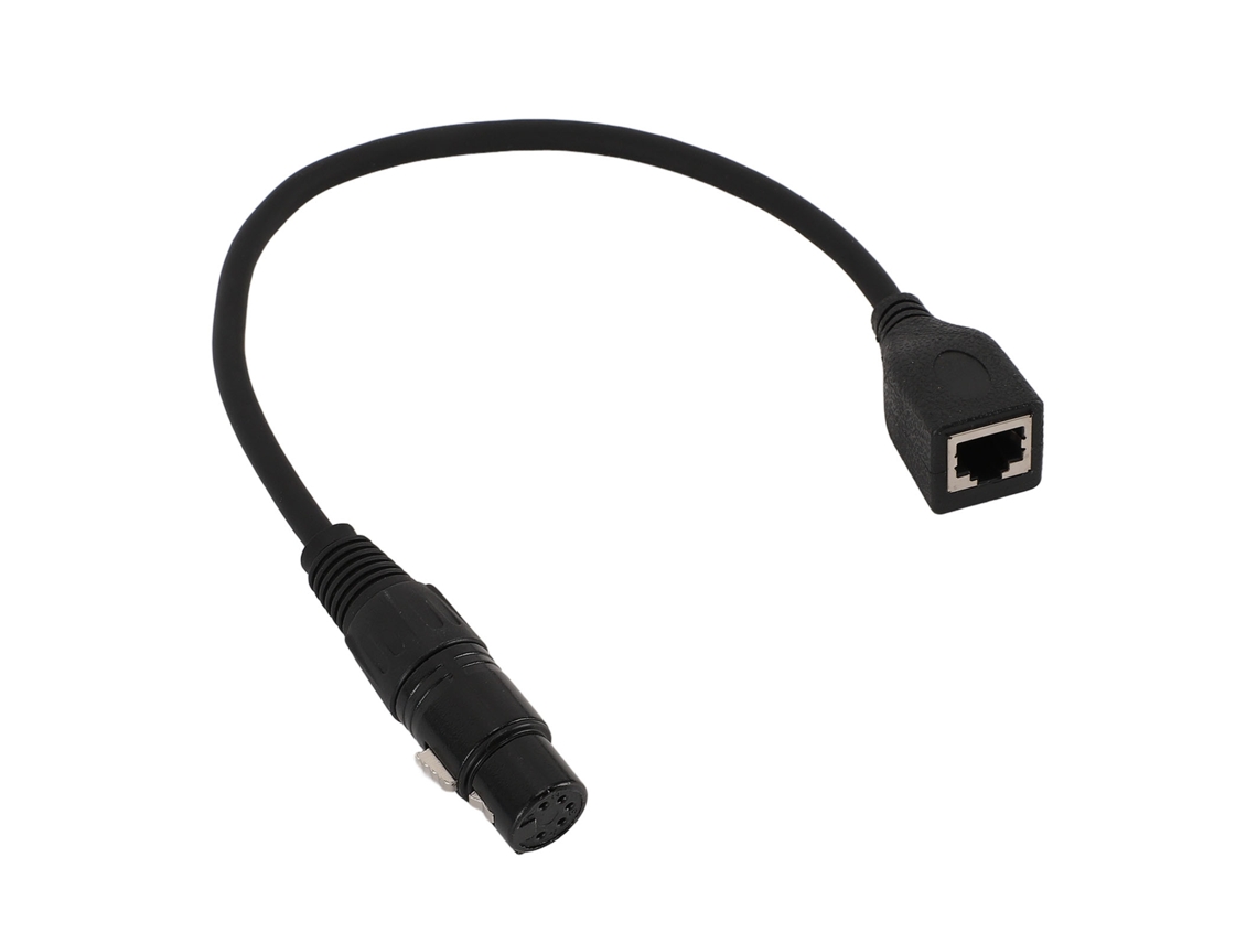 Cable Dmx Plug And Play De 5 Pines Xlr Hembra A Rj45 Hembra, 0,3 M, Para Estudio De Grabación
