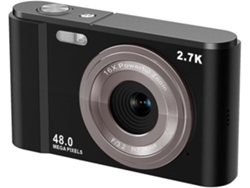Cámara Digital Hd Para Fotografía Doméstica Full Hd 2.7k 48mp 16x Interstellar Black Tarjeta De Memoria 32g Zruxe