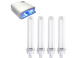4pcs 9w Lâmpada Uv Tubo De Substituição Lâmpadas Para Secador De Unhas Branco