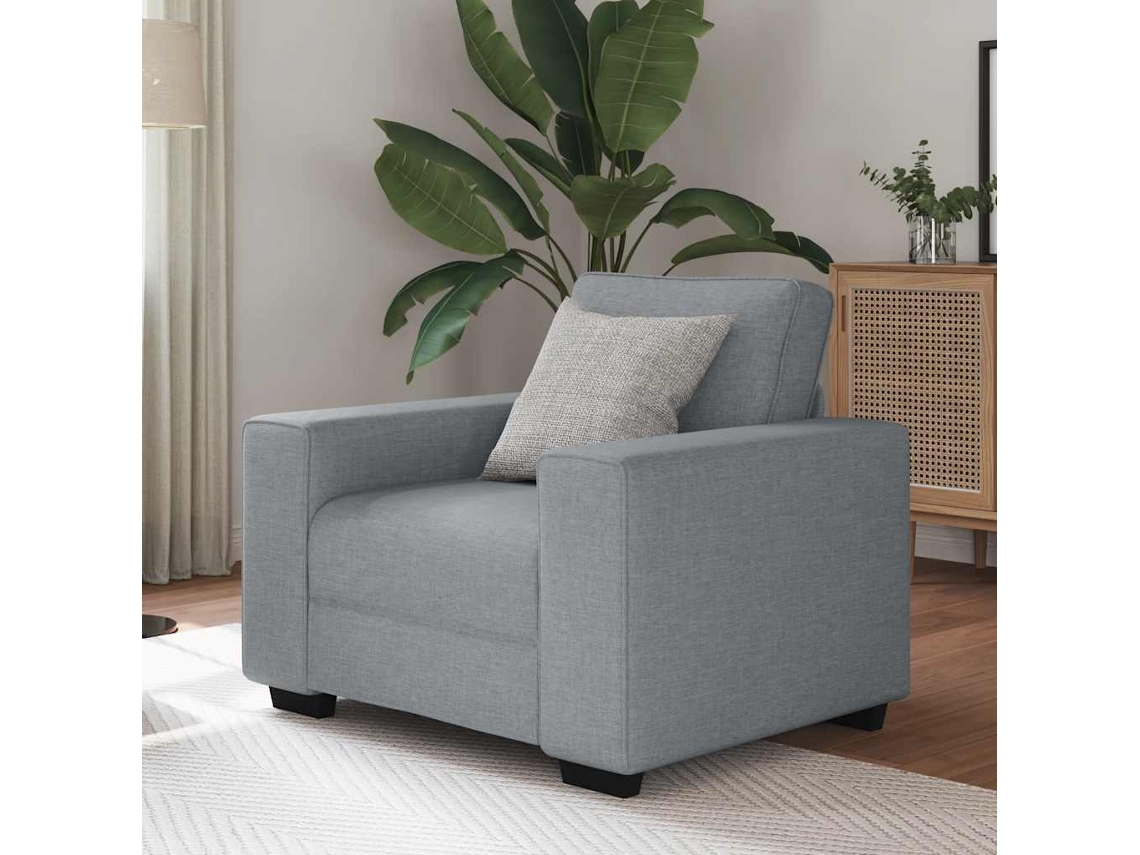 Sillón De Relax | Sillón Sofá Tela Gris Claro 60 Cm Wsd861128