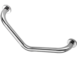 Manija de ducha de 40 cm, para bañera, cromada, acero inoxidable, plateada