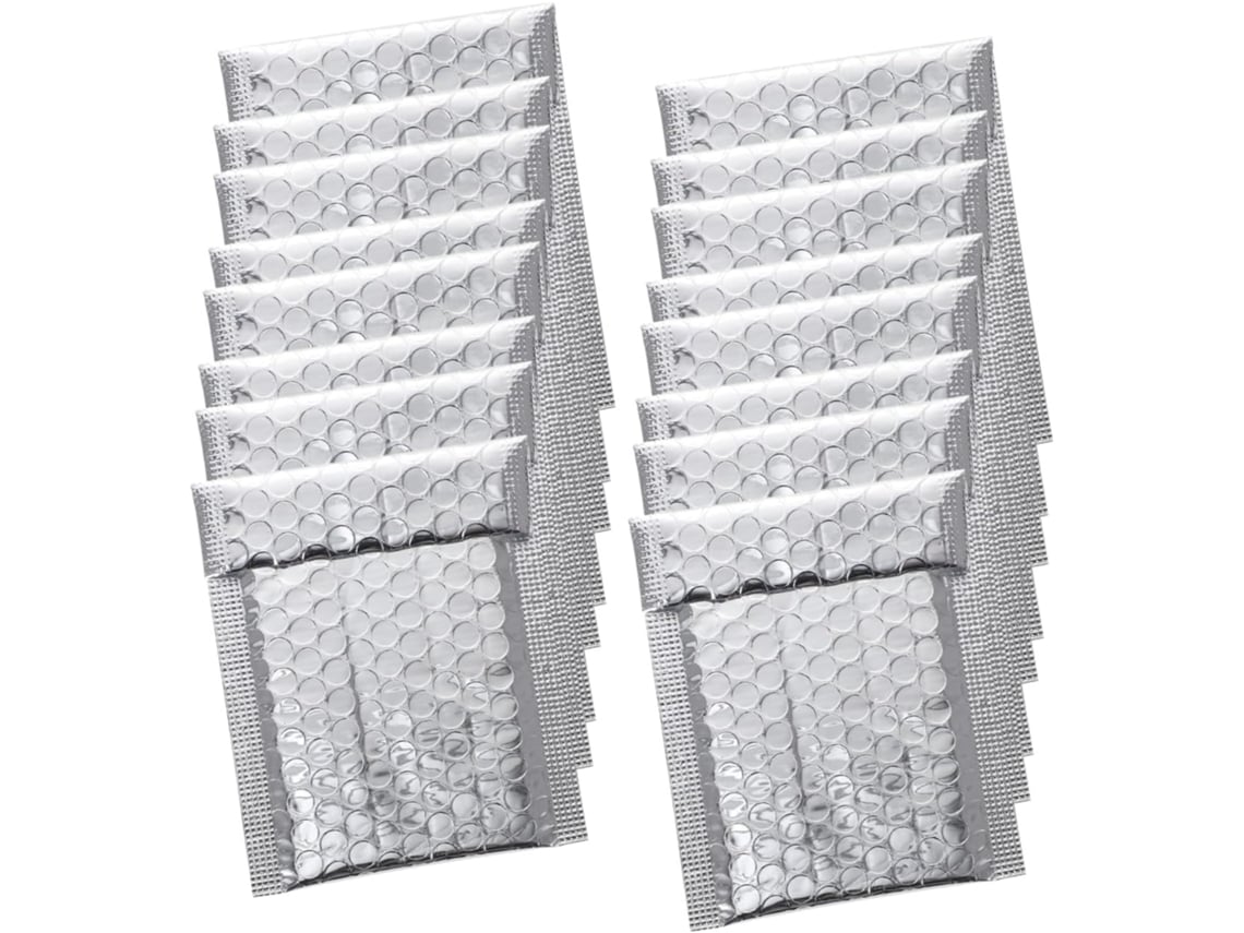 100 Sobres Autoadhesivos Plateados Con Burbujas Para Envíos Postales, 110x130x40 Mm