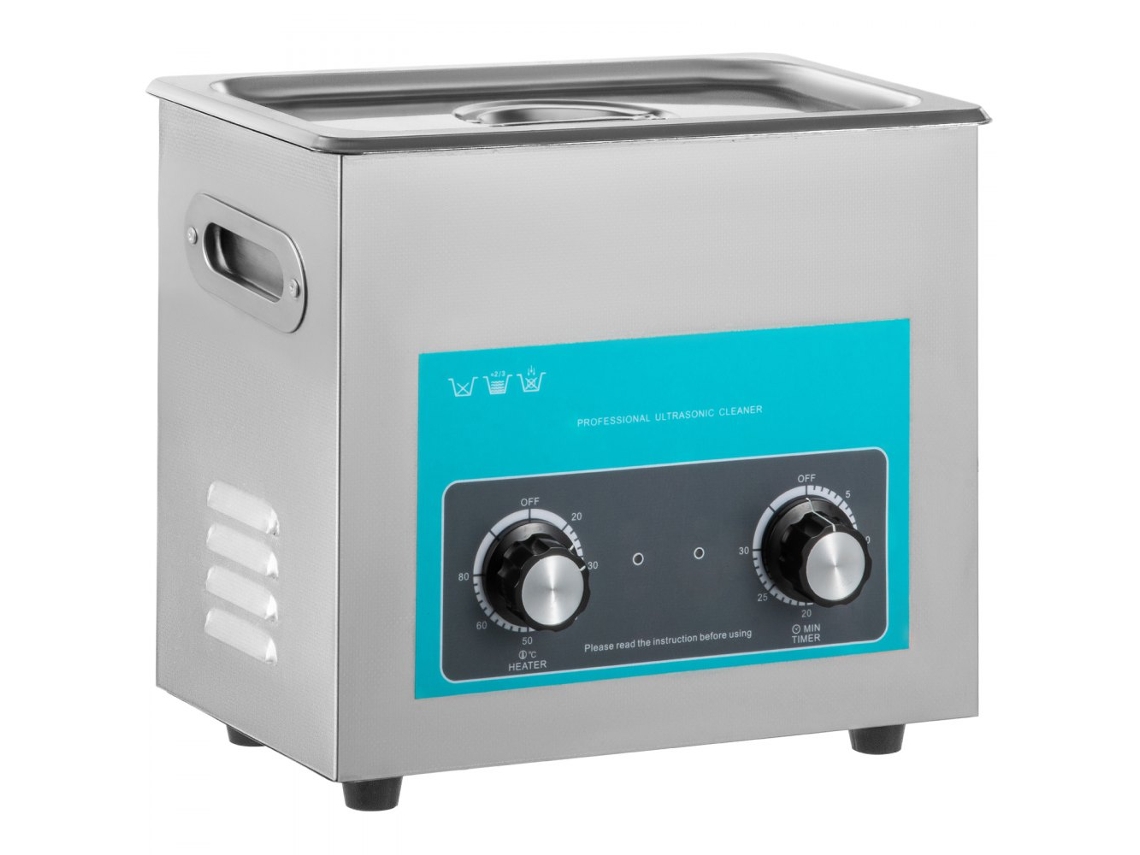 Máquina de limpieza ultrasónica de 6L con calefacción, temporizador y tanque de acero inoxidable Tekmaquinas