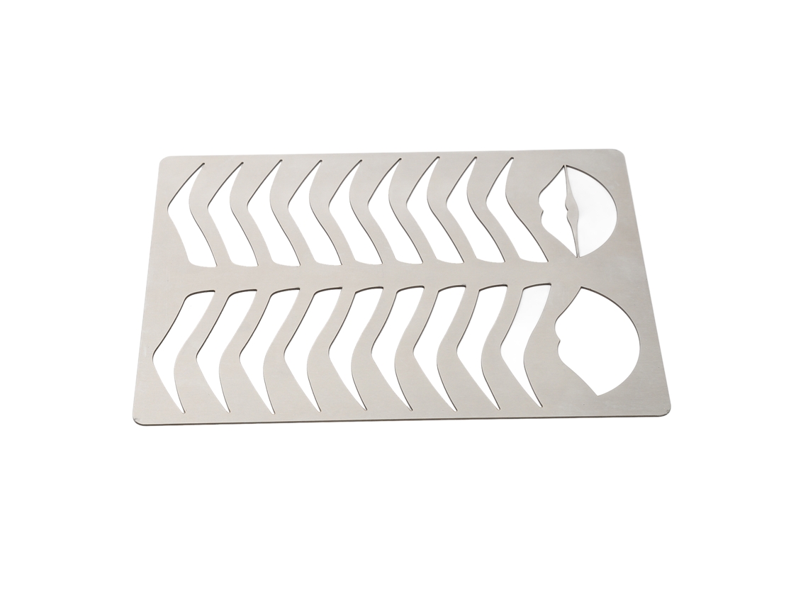 Plantilla De Acero Inoxidable Para Cejas Y Labios, Práctica Y Reutilizable Para Maquillaje.