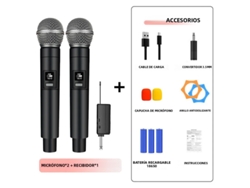 Micrófono inalámbrico UHF, micrófono de mano MDUG (dos canales)
