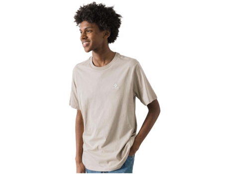 Camiseta de Hombre CONVERSE Go To Embroidered Star Chevron Standard Beige (2XS)