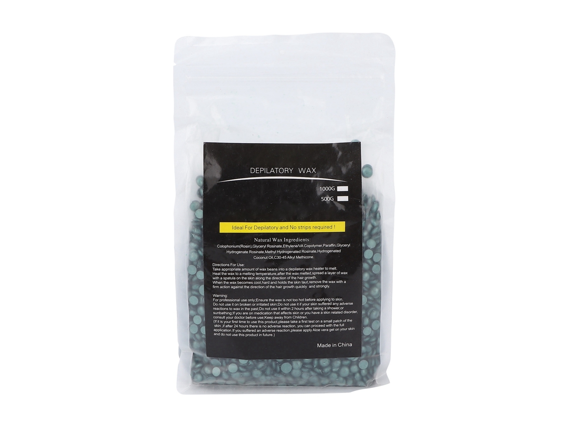 Ceras Duras En Perlas Para Depilación Sin Dolor Cera De Eliminación De Pelo Para Cuerpo Completo 500g Verde