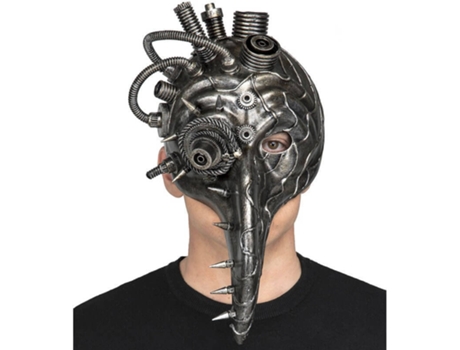 Máscara DISFRAZZES Doctor Peste Steampunk Plateada