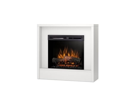 Chimenea LED eléctrica independiente KLAR 23' Blanco mate 90 x 85 x 32 OUTINFIRE