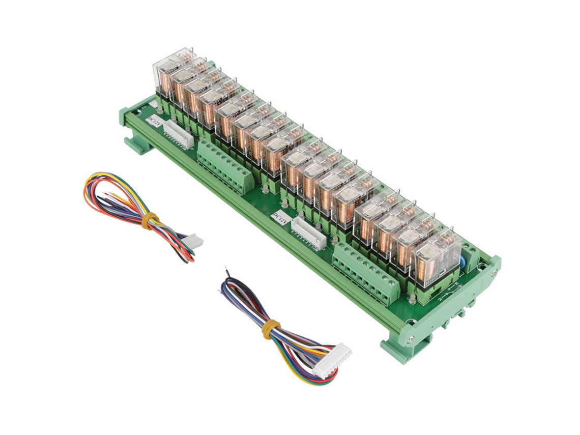 2026-módulo De Relé De 16 Canales 12v Para Plc Placa De Amplificador Instalación Rail Din