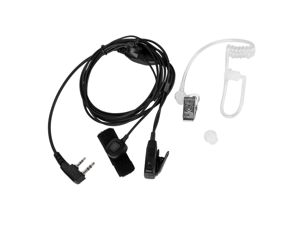 Auriculares para radio walkie-talkie (tubo acústico, PTT dual)