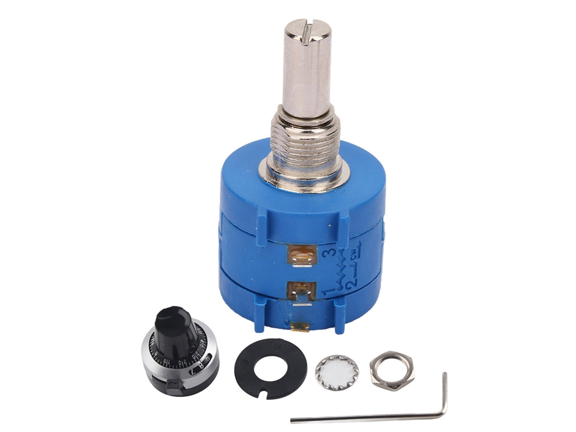 Potenciómetro bobinado de alta precisión 3590s-2-103l de 10 kOhm y 2 W con contador