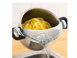 Colador Para Utensilios De Cocina - Colador De Media Luna - Rejilla De Drenaje Para Cuencos, Ollas Y Sartenes De 24 Cm - Acero Inoxidable 430