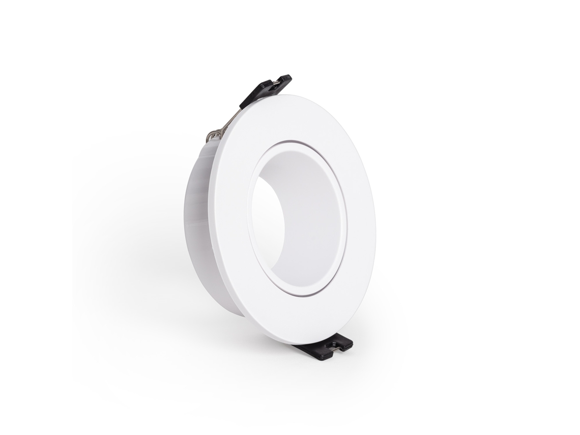 Aro Downlight Cónico Bajo Ugr Para Bombilla Led Gu10 / Gu5.3 Corte Ø 75mm Branco