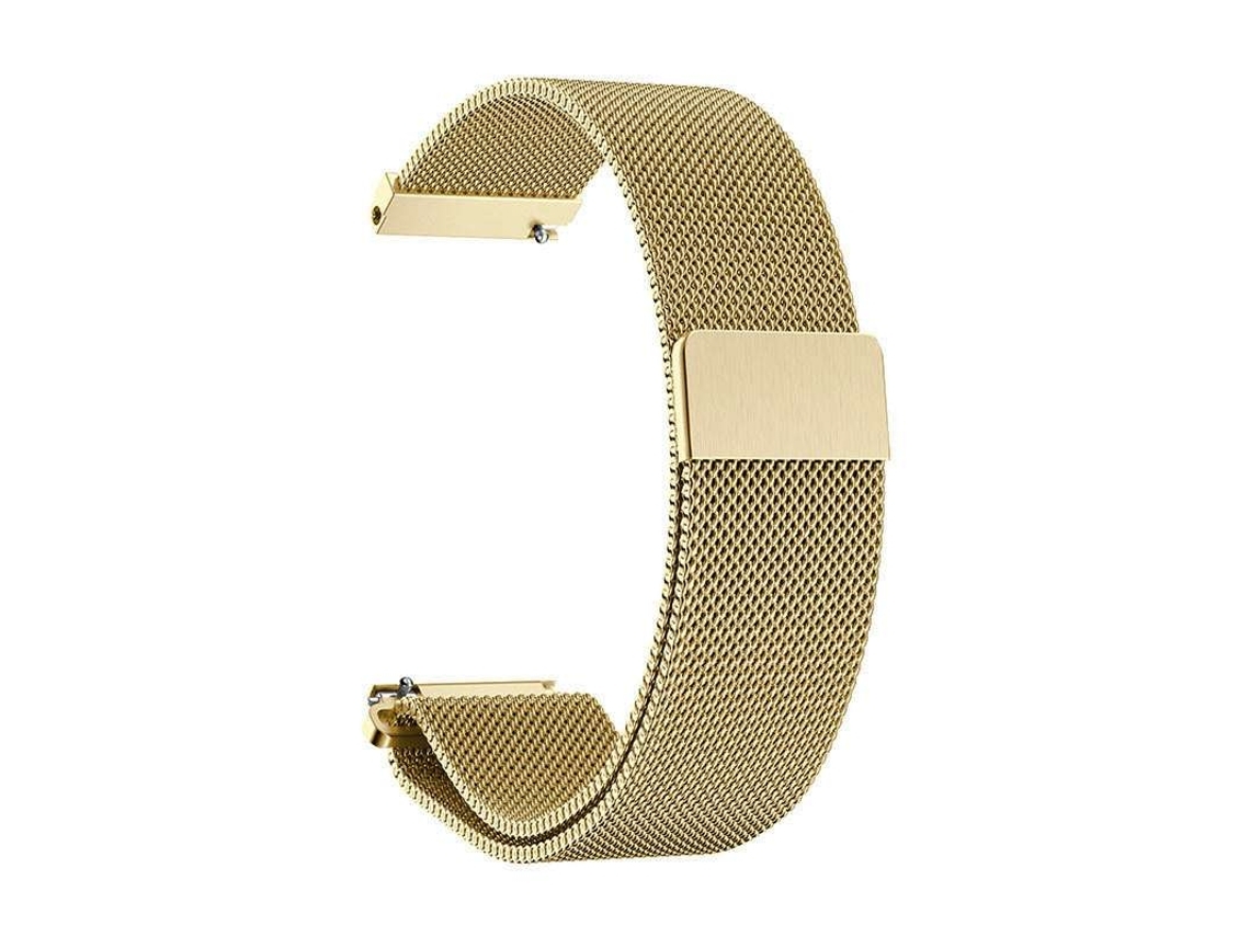 Pulsera Milanesa Dorada De 42 Mm, Compatible Con Huawei Gt5/garmin/samsung, Elegante, Con Cierre Seguro, Ideal Para La Oficina.