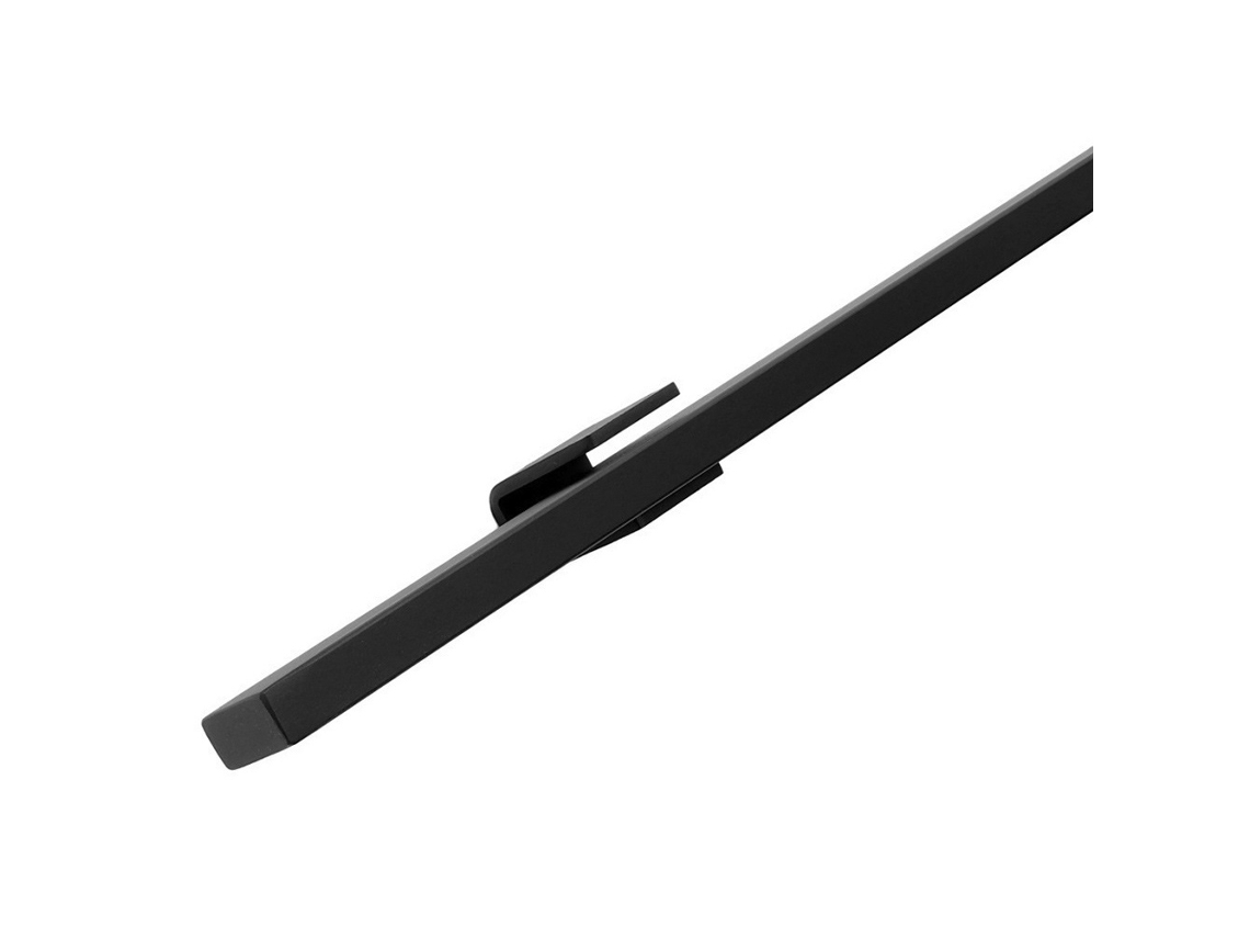 Pasamanos de diseño negro rectangular - 100 cm 2 soportes IVOL
