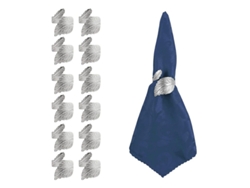 2026-aros De Servilleta De Hoja Linjou Plata 12 Unidades Para Mesa Fiesta Navidad Bodas Aniversario
