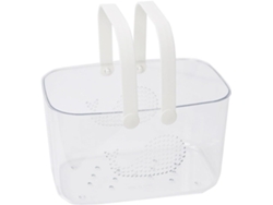 Cesta De Almacenamiento De Plástico Con Asa, Cesta Portátil Para El Baño.