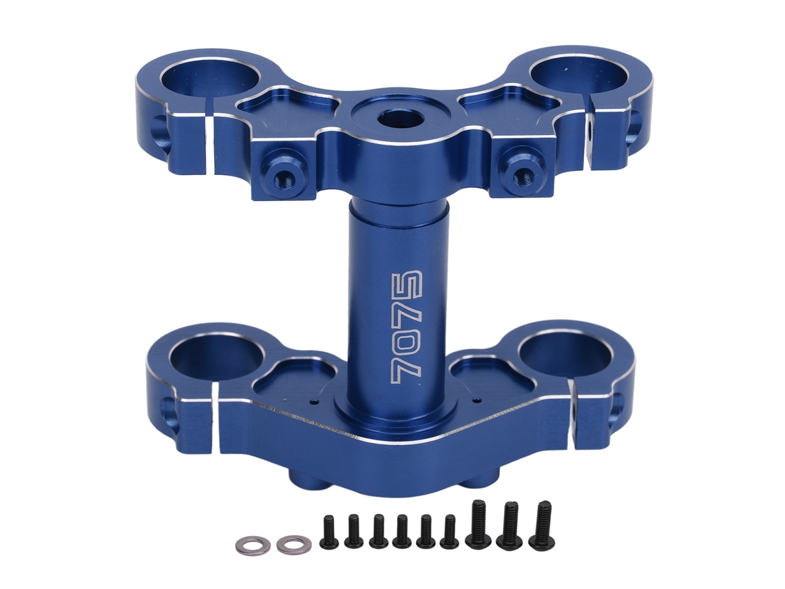 Juego De Tres Prensas De Aluminio Para Motocicletas Eléctricas Con Amortiguador Para Losi Promoto Mx 1/4 Azul