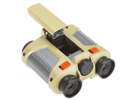 Binoculares 4X30 para niños Binoculares para niños Telescopio de Gran Aumento Dispositivo de visión Nocturna Ligero e Impermeable Plata BISBISOUS