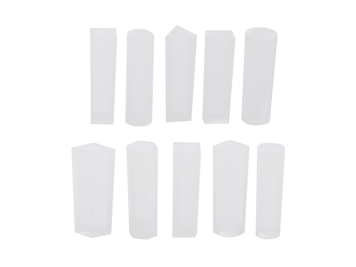 10 moldes de silicona a rayas para joyería de resina