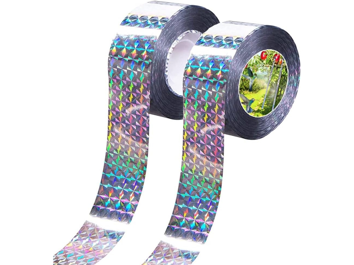 Pacote Com 2 Fitas Repelentes De Pássaros 80m X 4,8cm