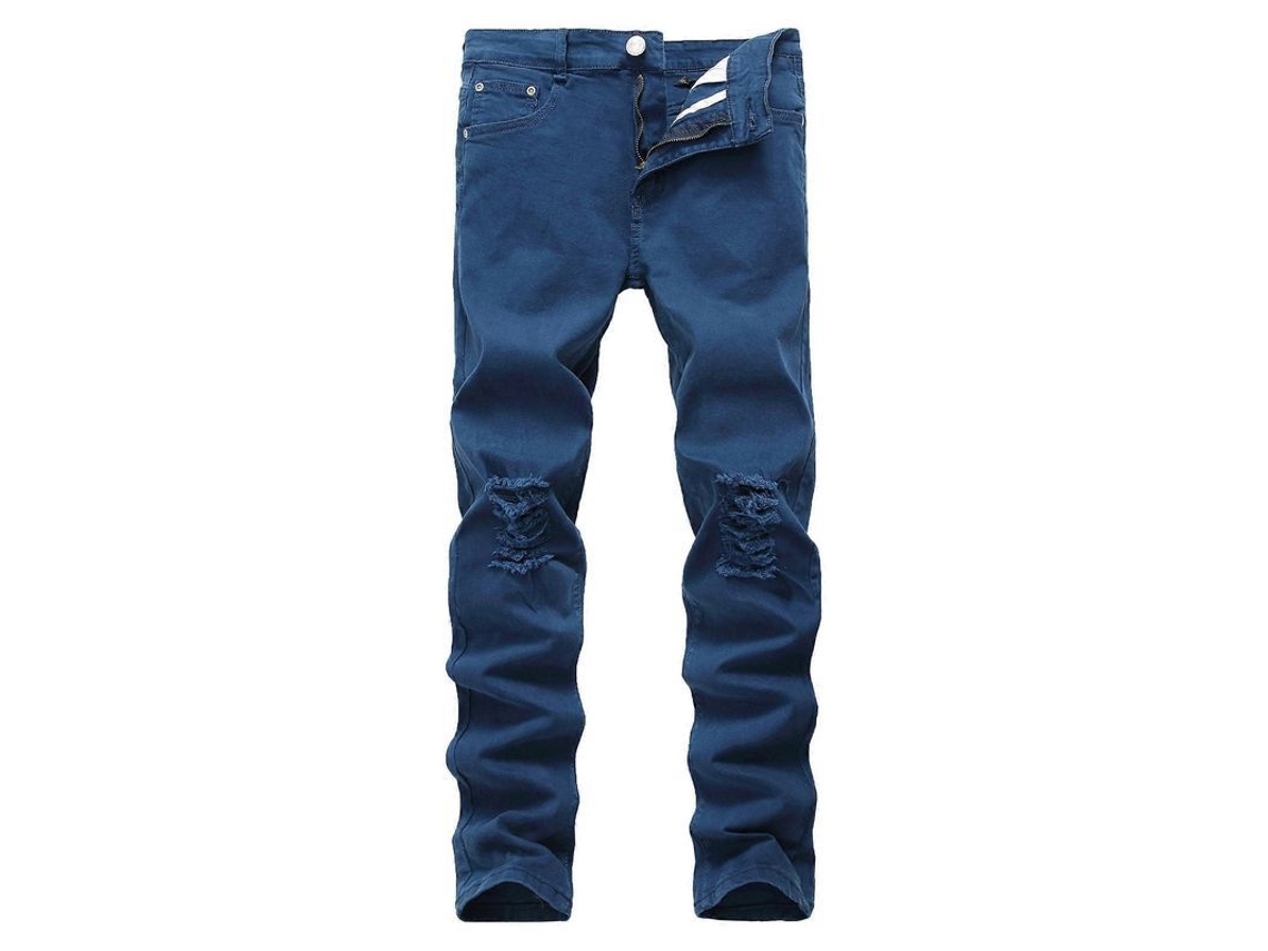 Jeans De Tallas Grandes Para Hombre (26-42), Rasgados, Estilo Casual, Invierno/verano 2023.