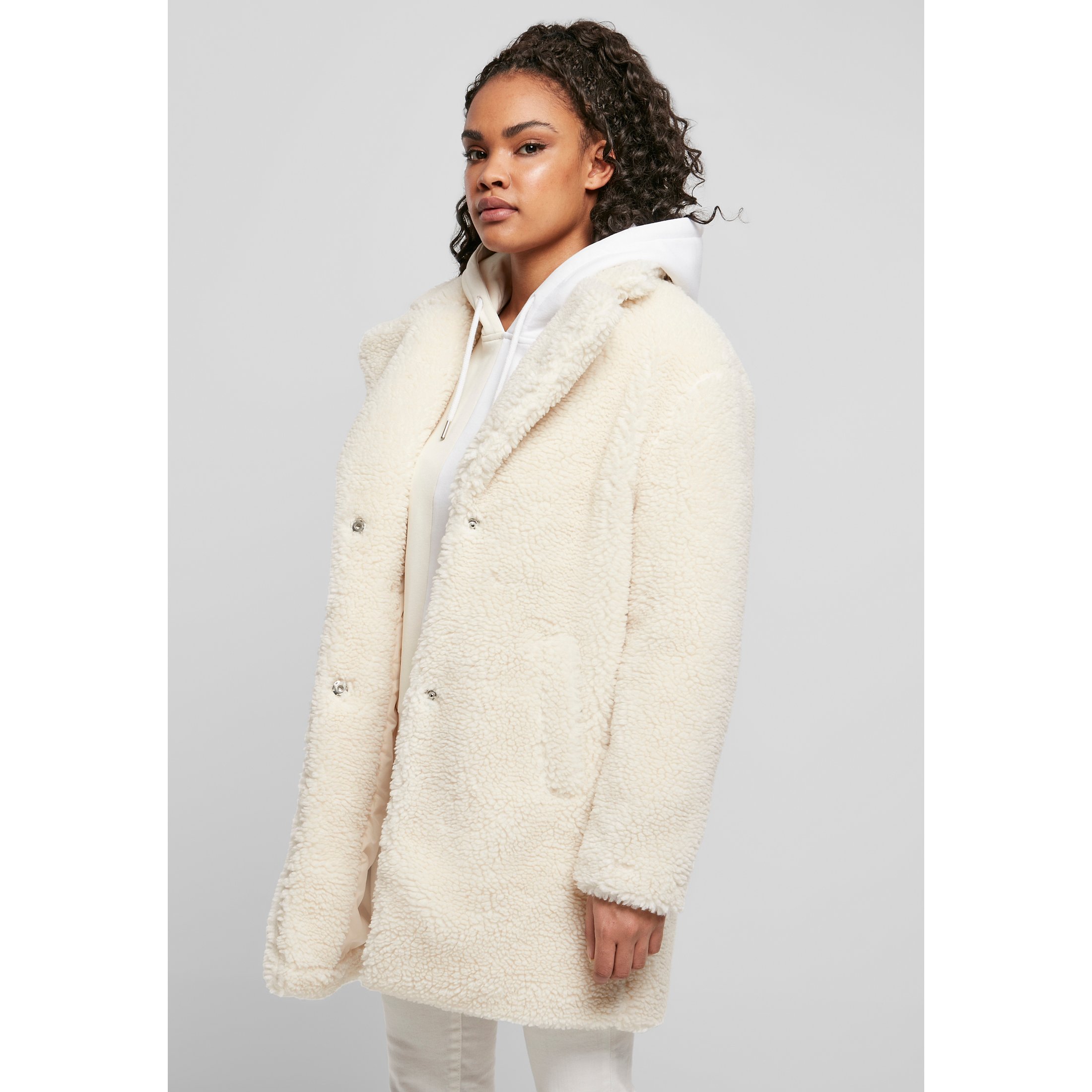 Ladies Oversized Sherpa coat abrigo para mujer urban classics multicolor xl