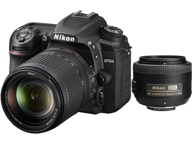 Kit Cámara Réflex NIKON D7500 KIT AF-S 18-140MM F3.5-5.6G ED VR DX + AF-S 35MM F1.8G DX