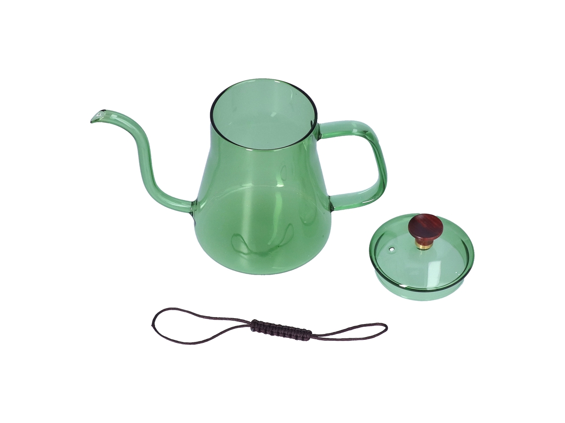 Jarra de té con pico largo, gran capacidad, resistente al calor, fácil de limpiar, color verde