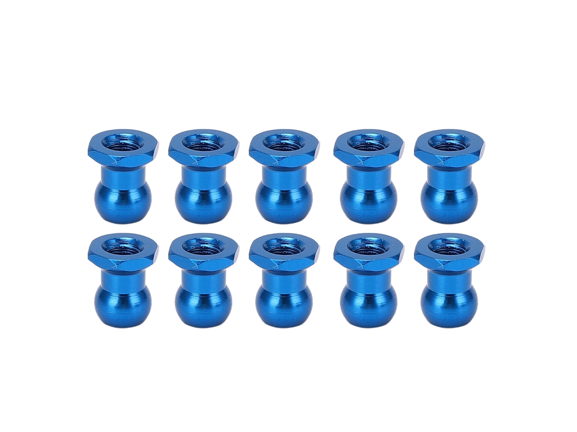 10pcs Tuercas Esféricas De Aluminio Para Coches Rc Tamiya 1/10, Tuercas De Bloqueo Rc, Accesorios Rc