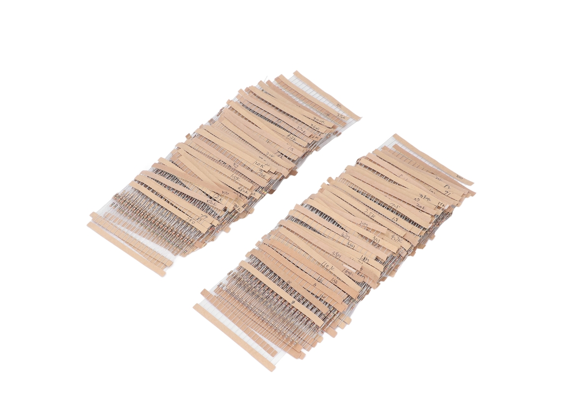 Kit De Resistencias De Película De Carbono De 3120 Piezas, 156 Valores, De 1ω A 10mω, 5%, 1/4w Para Proyectos De Bricolaje.