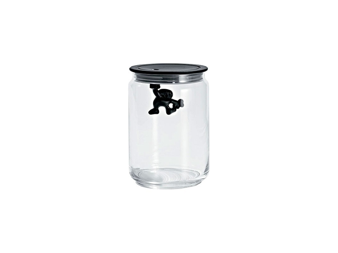 Tarro con Tapa HermÃ©tica Negro 900Ml - Gianni A Little Man Holding On Tight A DI ALESSI