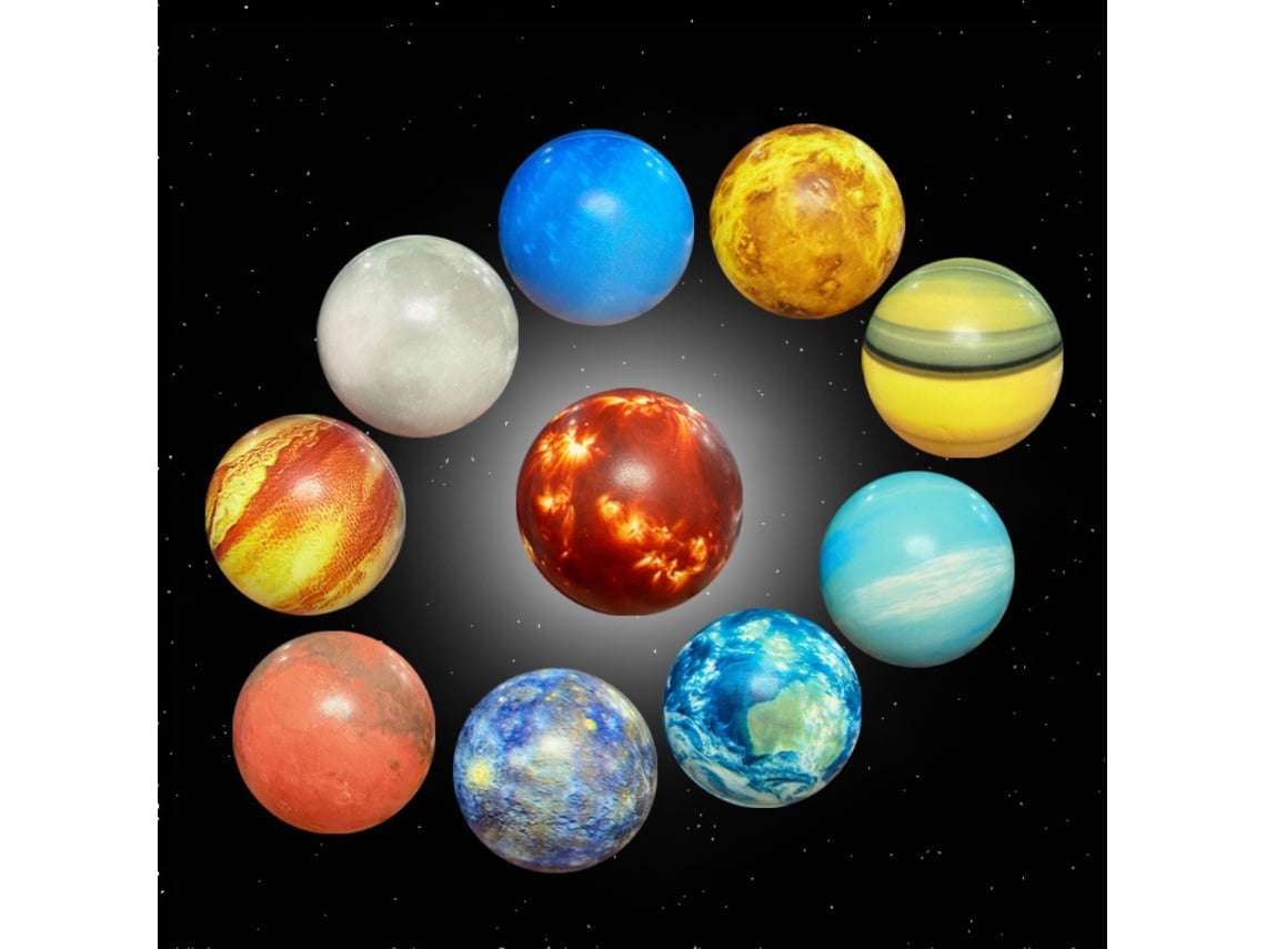 Ats-pelota De Espuma Saltarina De Ocho Planetas Juguete Educativo Antiestrés Colorido Para Niños 63mm