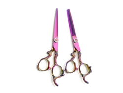 Tijeras profesionales de corte y adelgazamiento de peluquero de acero inoxidable para uso doméstico y de salón JEDBESETZT