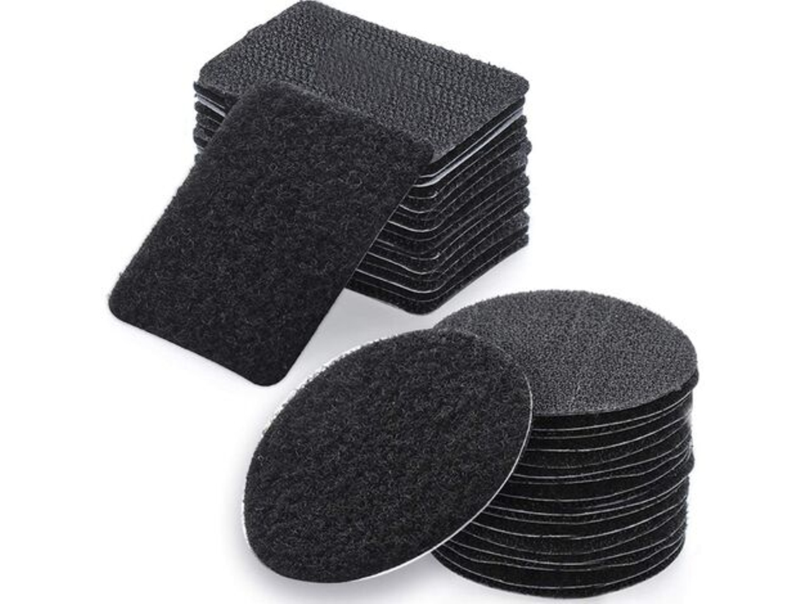 Cinta adhesiva de doble cara, resistente cinta de velcro para superficies lisas y limpias, ideal para organizar y ensamblar diversos objetos del hogar (20 pares)