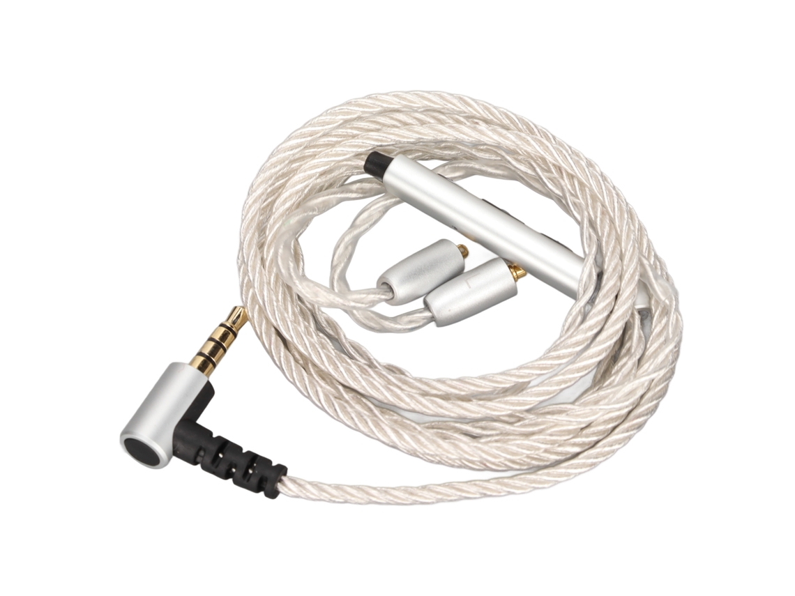 Cable De Actualización Para Auriculares Mmcx De 184 Núcleos, Cobre Plateado, Con Micrófono Y Control De Volumen.
