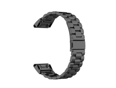 Correa de acero inoxidable 20mm tres cuentas para Garmin Fenix 6S - negro
