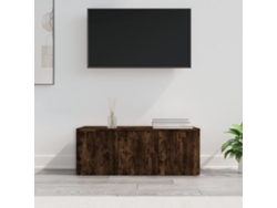 Mueble Tv 80 x 34 x 30cm Derivados de La Maderaroble Ahumado-Derivados