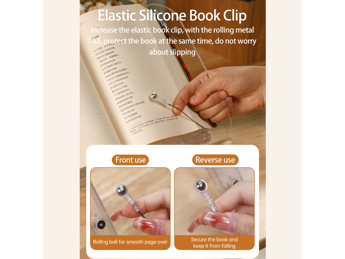 Soporte para libros ajustable y plegable, ideal para la cocina, libros de texto y cuadernos de 17,3 pulgadas.