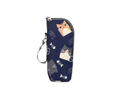 Práctica bolsa para biberones, accesorio ideal para la pañalera. Gatito Azul Yunzii