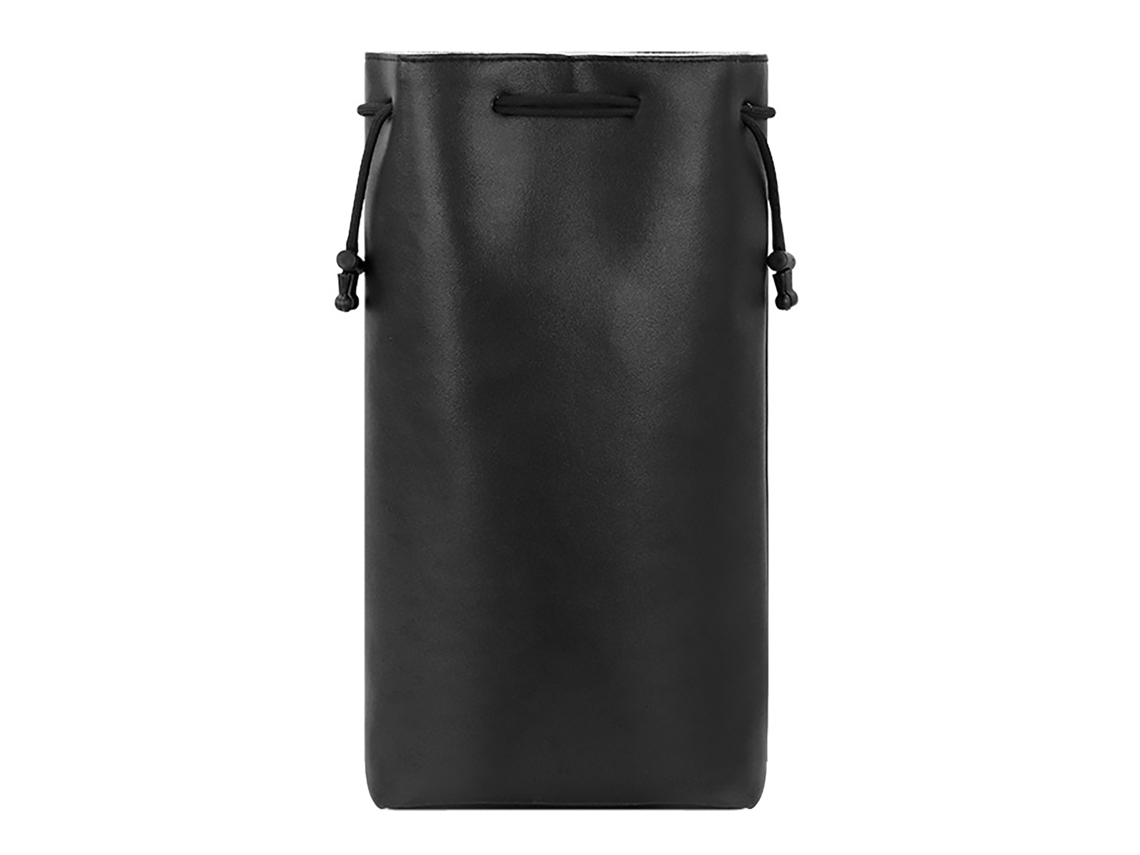 Bolsa Colgante De Almacenamiento Pu Para Secador De Pelo Y Plancha De Rizado, Impermeable, Gran Capacidad, Portátil, Negra