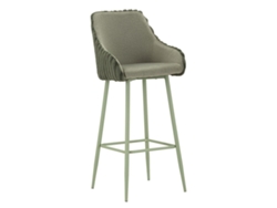 Juego de 2 taburetes altos Mf882, poliéster, verde, 52 x 46 x 111 cm, Epikasa