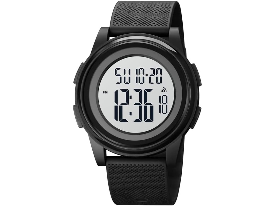 Relojes Digitales Relojes Deportivos Impermeables Con Pulsera De Pu Negro Blanco Yuysan