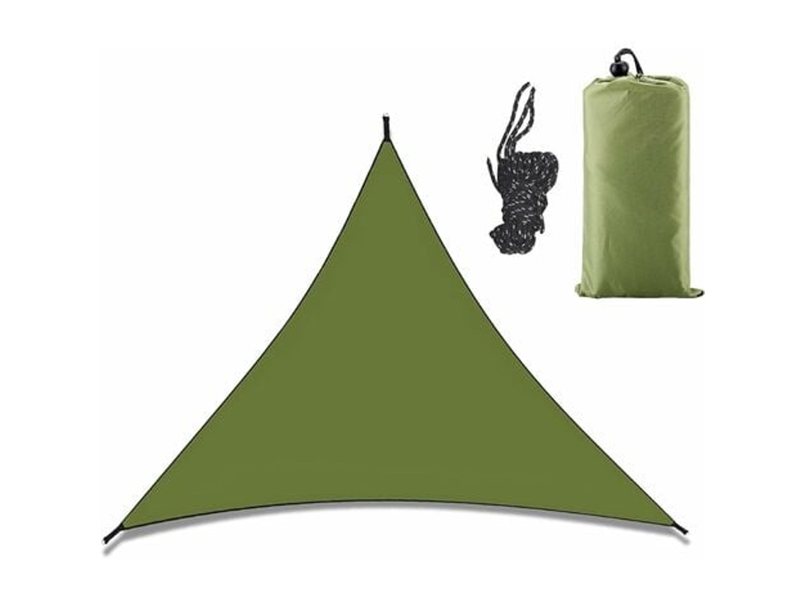 Vela de sombra triangular impermeable para actividades al aire libre, transpirable y resistente al viento, protección solar Truyuety (3 x 3 x 3 m)