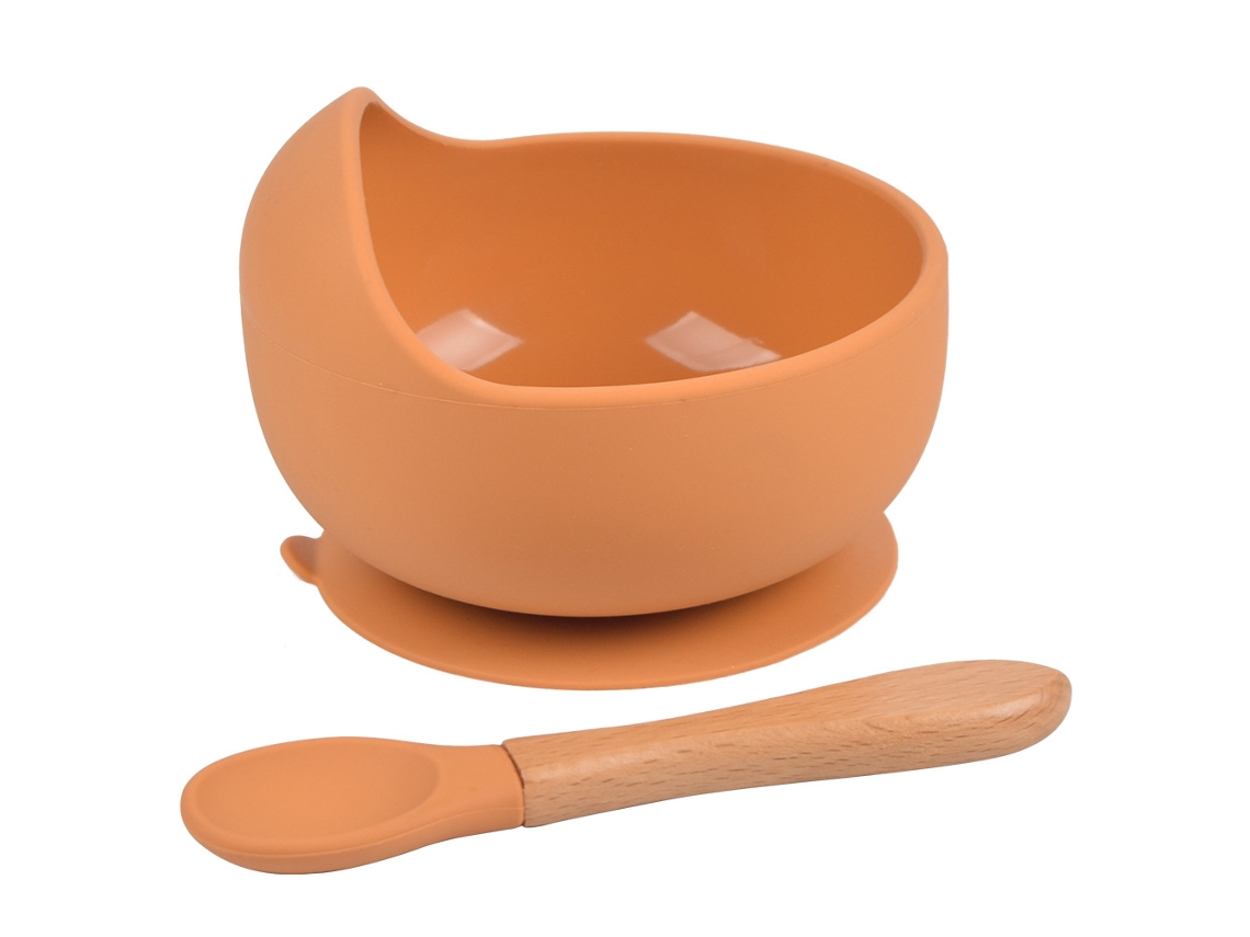 Conjunto De Louça Infantil/para Bebês Yuysan Em Silicone, 2 Peçasy25)