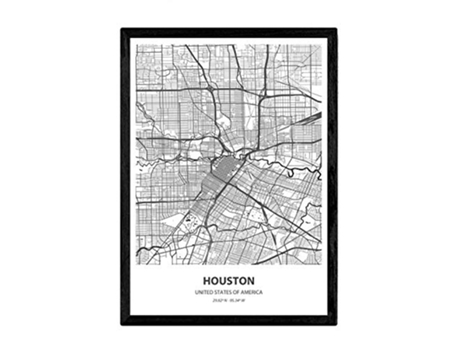 Poster NACNIC Mapa de Houstonp USA (A3)