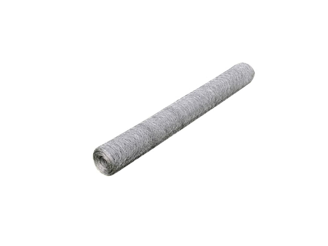 Valla de Alambre para Gallinero VIDAXL (Plateado - Acero - 2500x50 cm)