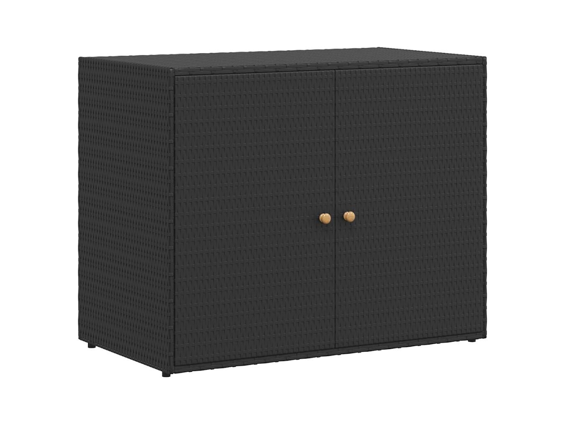 Maison Exclusive - Armario De Jardín Negro 100x55,5x80 Cm Ratán Sintético