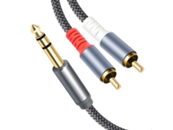 Cable Divisor De 6,35 Mm A Auriculares Para Compartir Un Cable De Conexión Más Grande.